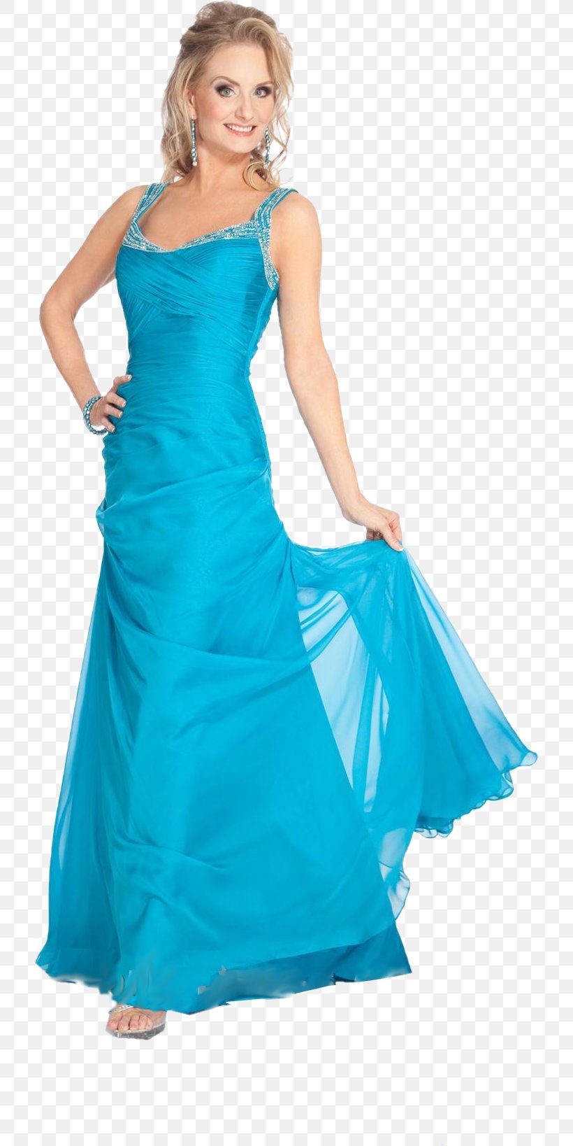 Dress Blue Formal Wear Woman Evening Gown, PNG, 722x1638px, Watercolor, Cartoon, Flower, Frame, Heart Download Free