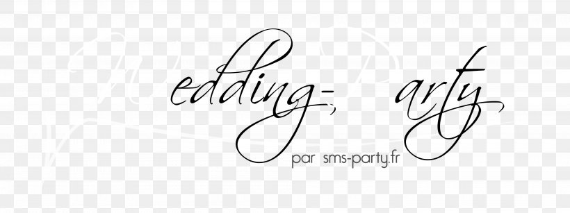 Wedding Invitation Logo Brand, PNG, 4000x1500px, Wedding Invitation, Black And White, Brand, Calligraphy, Handwriting Download Free