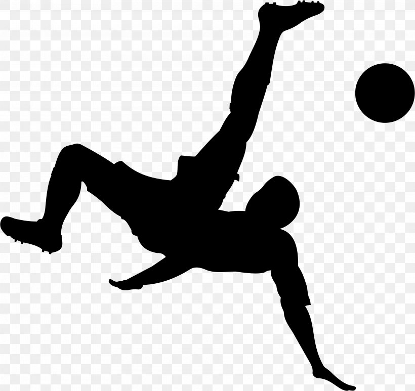 Bicycle Kick Football Player Clip Art, PNG, 3840x3624px, Bicycle Kick, Black, Black And White, Football, Football Player Download Free