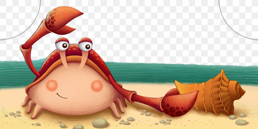 Crab Illustration, PNG, 1200x602px, Crab, Animal, Art, Cartoon, Orange Download Free