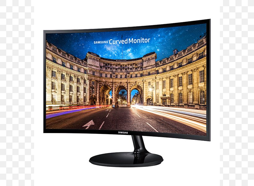 Computer Monitors Curved Screen LED-backlit LCD Samsung CF391 Curved, PNG, 800x600px, Computer Monitors, Advertising, Computer, Computer Monitor, Curved Screen Download Free