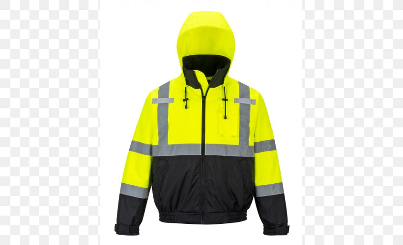 High-visibility Clothing Flight Jacket Portwest Personal Protective Equipment, PNG, 500x500px, Highvisibility Clothing, Clothing, Coat, Flight Jacket, Gilets Download Free