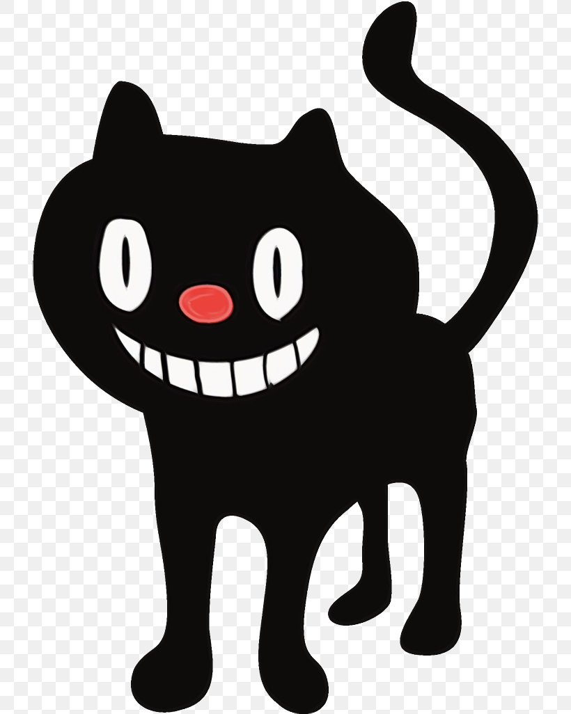 Cat Black Cat Cartoon Small To Medium-sized Cats Snout, PNG, 728x1026px, Watercolor, Black Cat, Cartoon, Cat, Paint Download Free