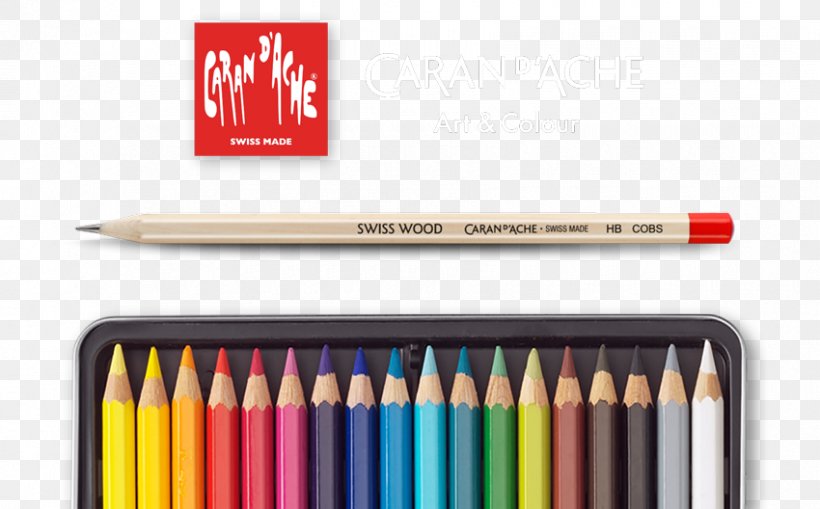 Colored Pencil Caran D'Ache Pens Writing Implement, PNG, 850x528px, Pencil, Brand, Color, Colored Pencil, Cosmetics Download Free