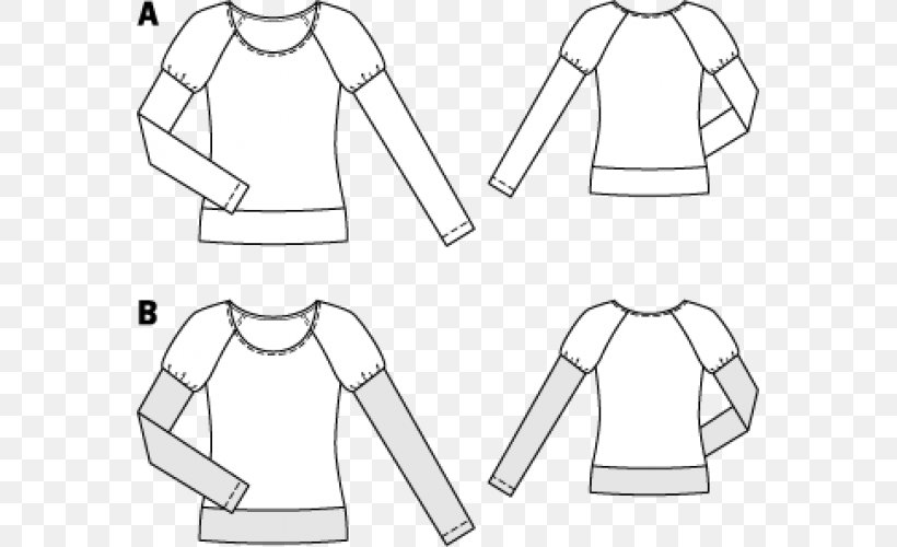 Pattern Sleeve Dress Sketch Seam, PNG, 569x500px, Sleeve, Area, Arm, Artwork, Black And White Download Free