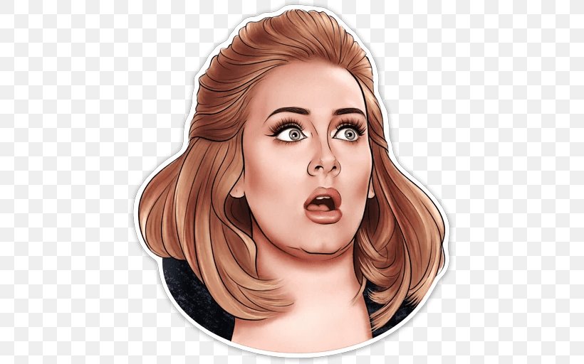 Adele Telegram Sticker Messaging Apps, PNG, 512x512px, Watercolor, Cartoon, Flower, Frame, Heart Download Free