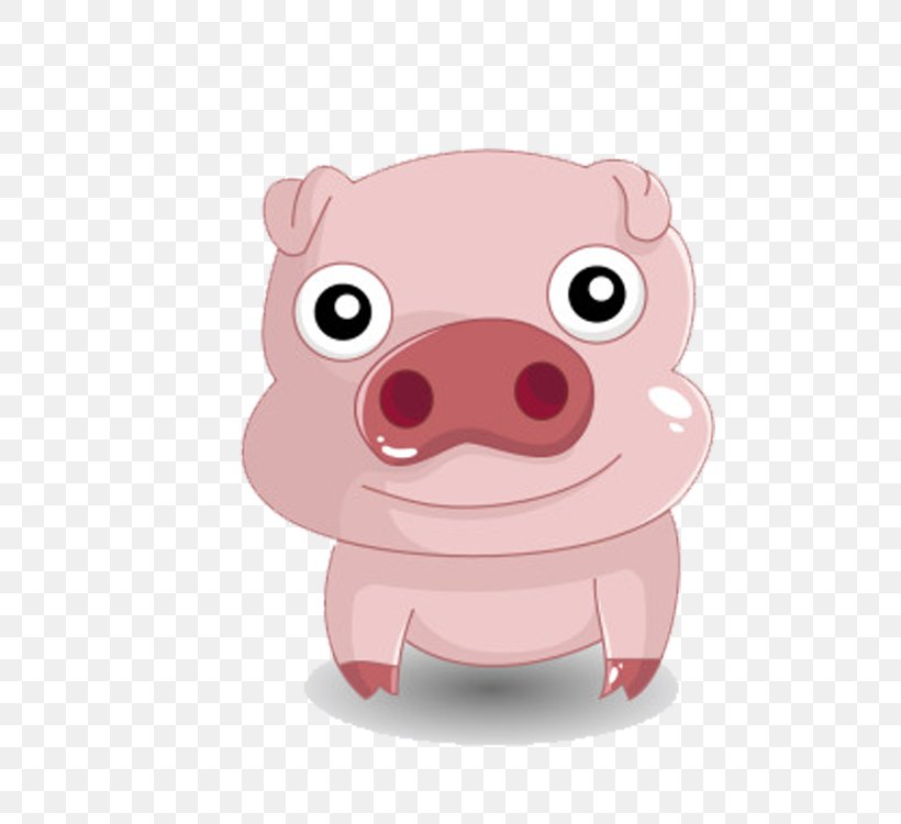 Domestic Pig Drawing Vecteur, PNG, 750x750px, Domestic Pig, Animation, Cartoon, Concepteur, Cuteness Download Free