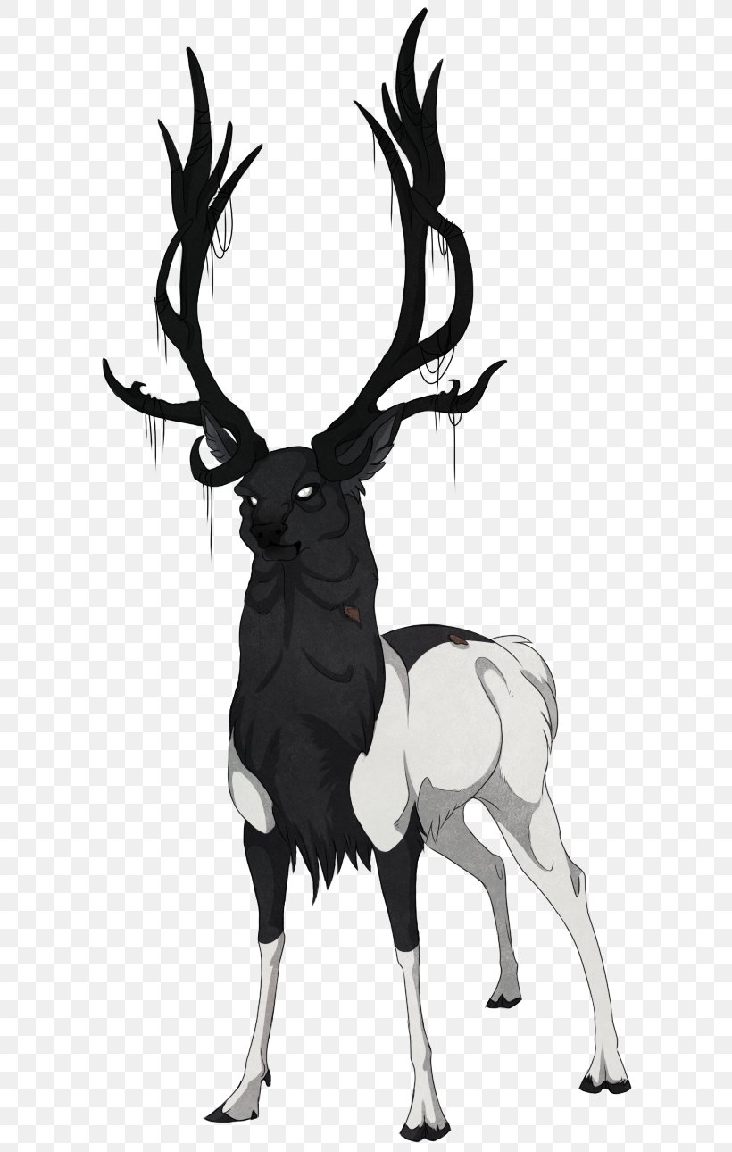 Reindeer Elk Red Deer Gray Wolf, PNG, 610x1290px, Watercolor, Cartoon, Flower, Frame, Heart Download Free