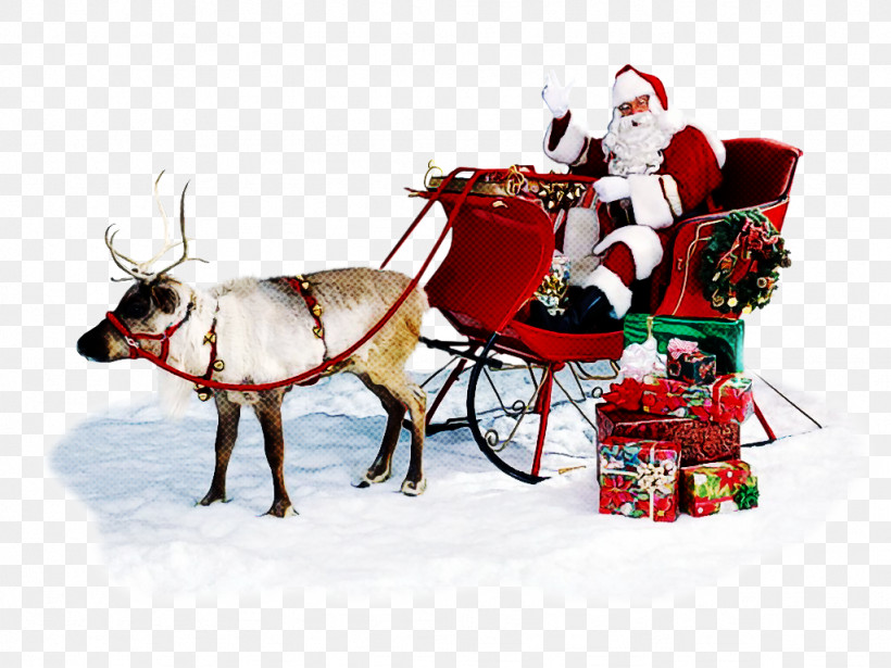 Santa Claus, PNG, 1024x768px, Reindeer, Carriage, Cart, Christmas, Christmas Eve Download Free