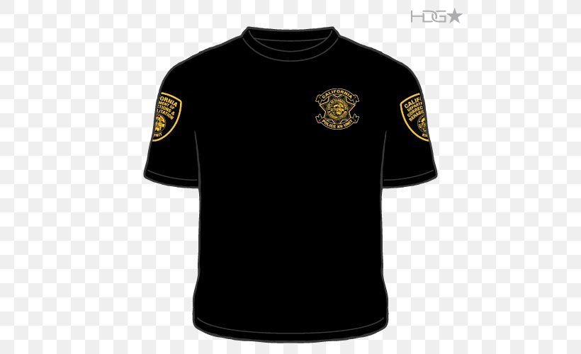 T-shirt California Department Of Corrections And Rehabilitation Jailer Police Officer, PNG, 500x500px, Tshirt, Active Shirt, Black, Brand, California Download Free