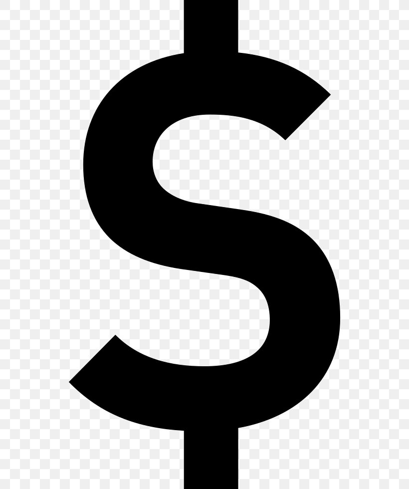 United States Dollar Dollar Sign Logo EUR/USD, PNG, 546x980px, United States Dollar, Artwork, Black And White, Currency, Currency Symbol Download Free
