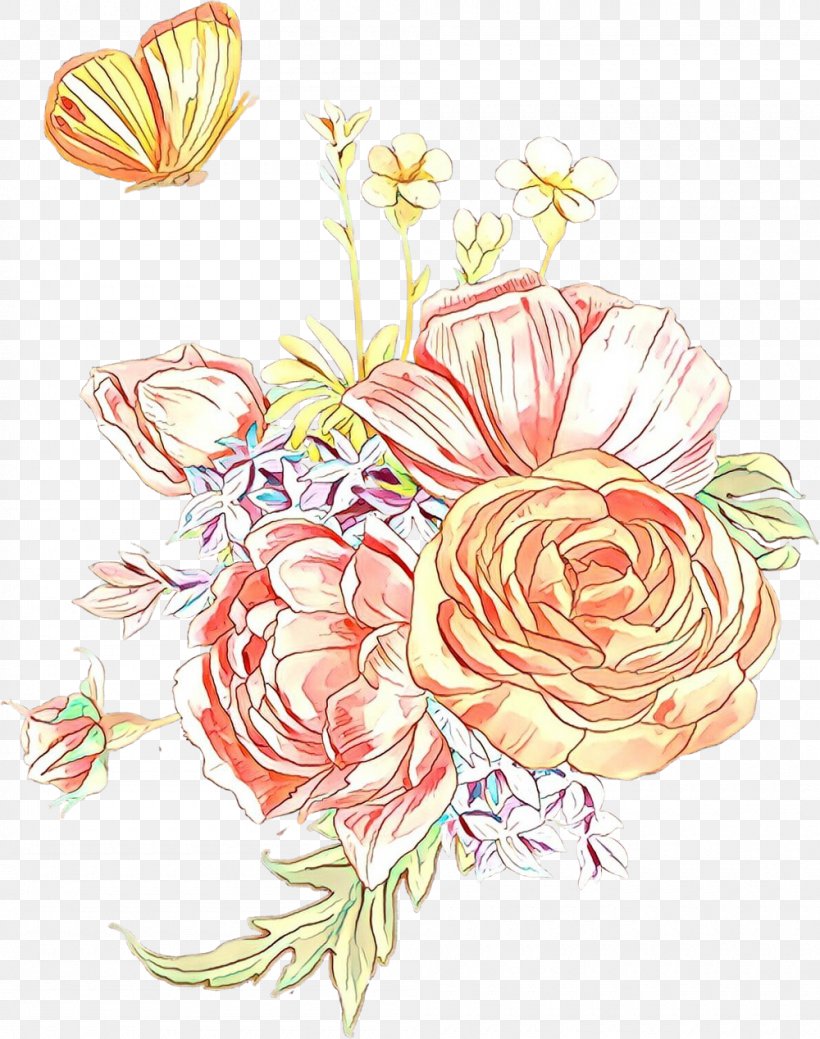 Bouquet Of Flowers Drawing, PNG, 1000x1268px, Floral Design, Butterfly, Cabbage Rose, Chrysanthemum, Cut Flowers Download Free