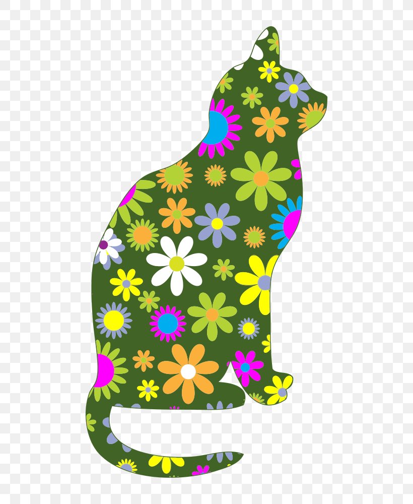 Cat Kitten Flower Clip Art, PNG, 536x1000px, Cat, Area, Art, Black Cat, Drawing Download Free