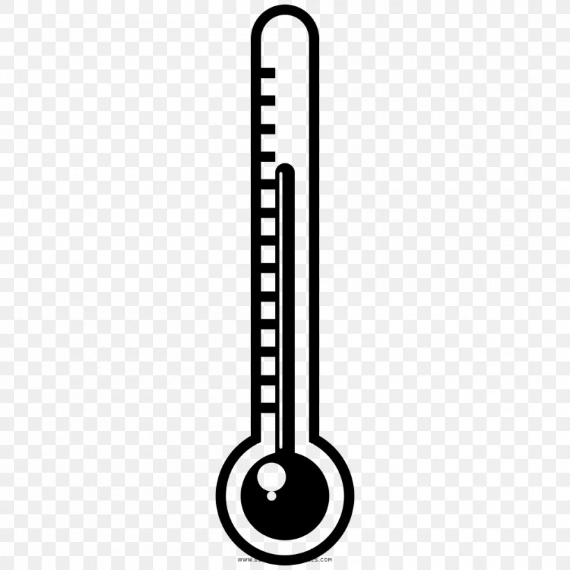 Medical Thermometers Temperature Fever, PNG, 1000x1000px, Thermometer, Atmospheric Temperature, Black And White, Celsius, Coloring Book Download Free