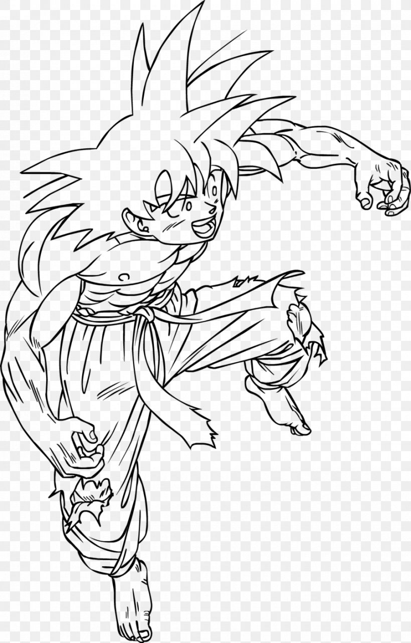 Goku Trunks Gohan Super Saiyan Coloring Book, PNG, 900x1409px, Goku, Arm, Artwork, Black, Black And White Download Free