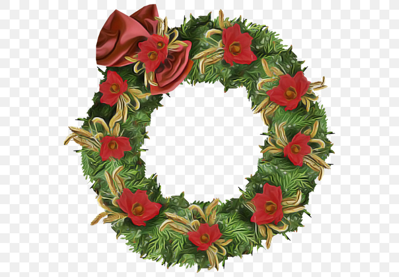 Christmas Decoration, PNG, 575x570px, Wreath, Christmas, Christmas Decoration, Fir, Flower Download Free