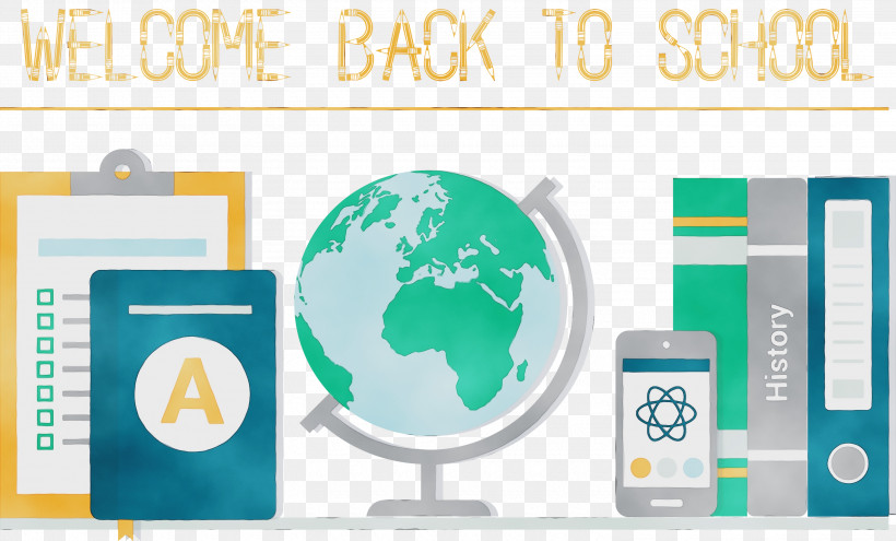 Flat Design Poster Free Text Web Document, PNG, 3000x1812px, Welcome Back To School, Back To School, Flat Design, Free, Paint Download Free