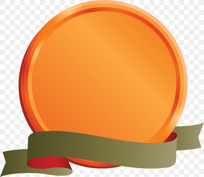 Emblem Ribbon, PNG, 3000x2605px, Emblem Ribbon, Orange, Peach Download Free
