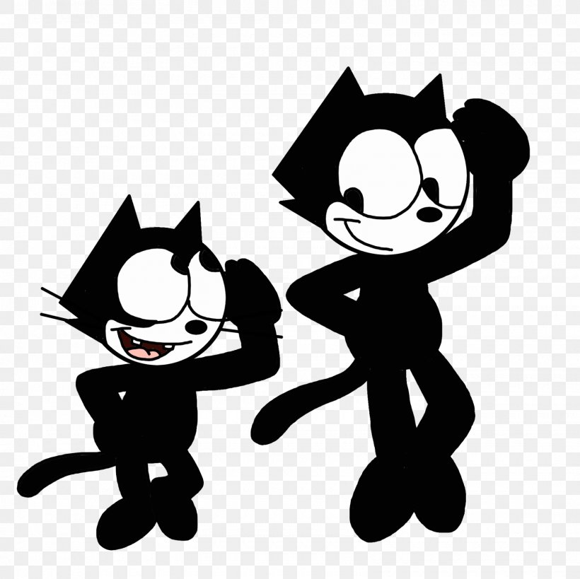 Felix The Cat Cartoon Dance, PNG, 1600x1600px, Cat, Art, Artwork, Black, Black And White Download Free