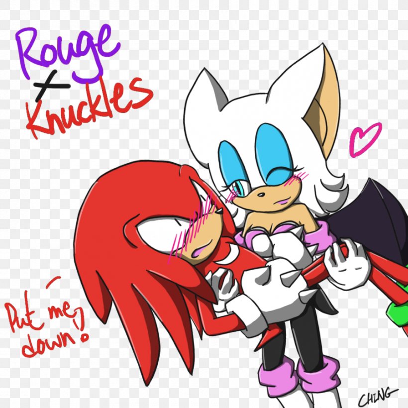 Sonic & Knuckles Knuckles The Echidna Rouge The Bat Sonic The Hedgehog Knuckles' Chaotix, PNG, 900x900px, Watercolor, Cartoon, Flower, Frame, Heart Download Free