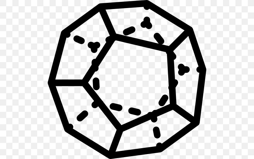 Dodecahedron Line Shape Point Angle, PNG, 512x512px, Dodecahedron, Area, Artwork, Black And White, Geometry Download Free