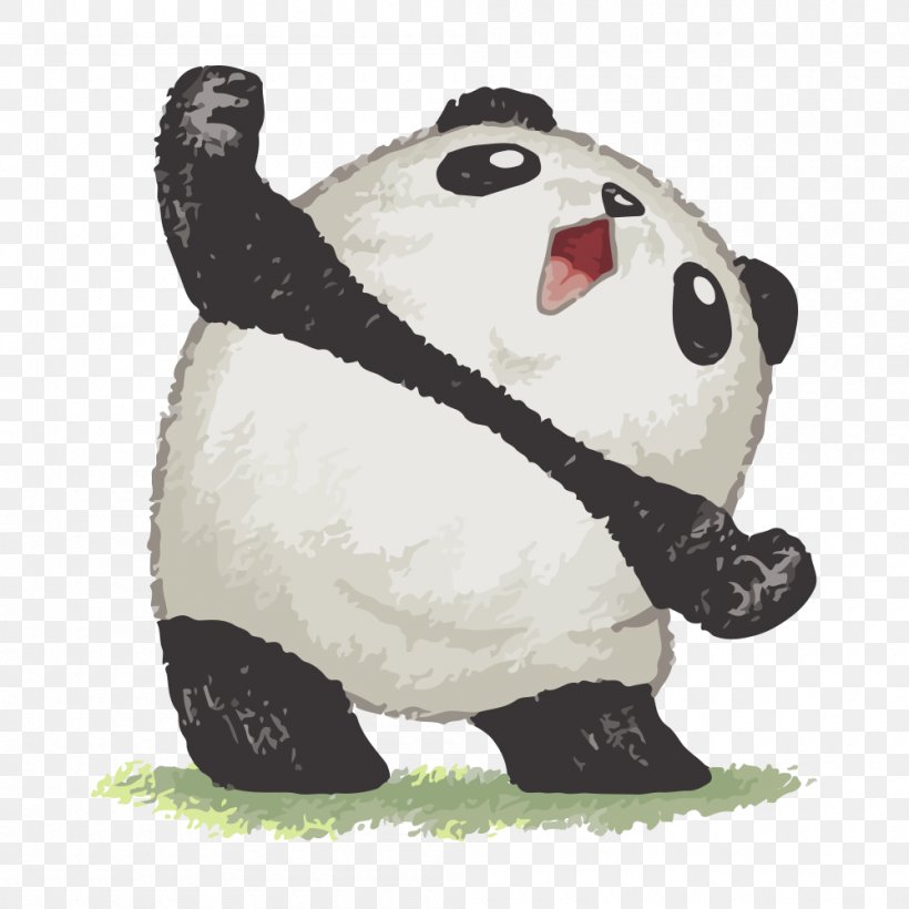 Giant Panda Cuteness Happiness Illustration, PNG, 1000x1000px, Giant Panda, Ailuropoda, Animal, Art, Bear Download Free