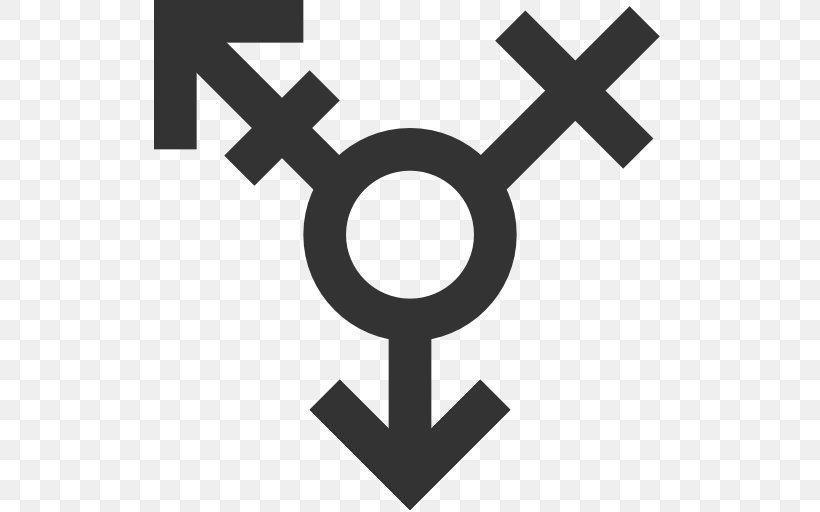 Gender Symbol Lack Of Gender Identities, PNG, 512x512px, Gender Symbol, Black And White, Brand, Gender, Lack Of Gender Identities Download Free