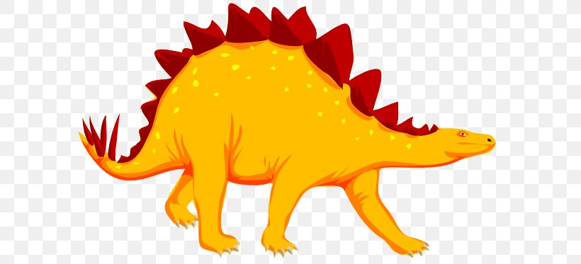 Dinosaur Triceratops Stegosaurus Clip Art, PNG, 600x373px, Dinosaur, Orange, Organism, Stegosaurus, Stock Photography Download Free