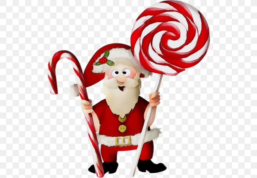 Santa Claus, PNG, 520x570px, Watercolor, Candy, Candy Cane, Christmas, Confectionery Download Free