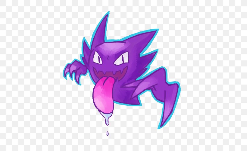 Haunter Gengar Gastly Pokémon Art, PNG, 500x500px, Watercolor, Cartoon, Flower, Frame, Heart Download Free