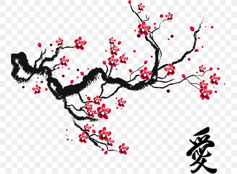 Paper Cherry Blossom Drawing, PNG, 743x601px, Paper, Art, Art Museum, Black And White, Blossom Download Free