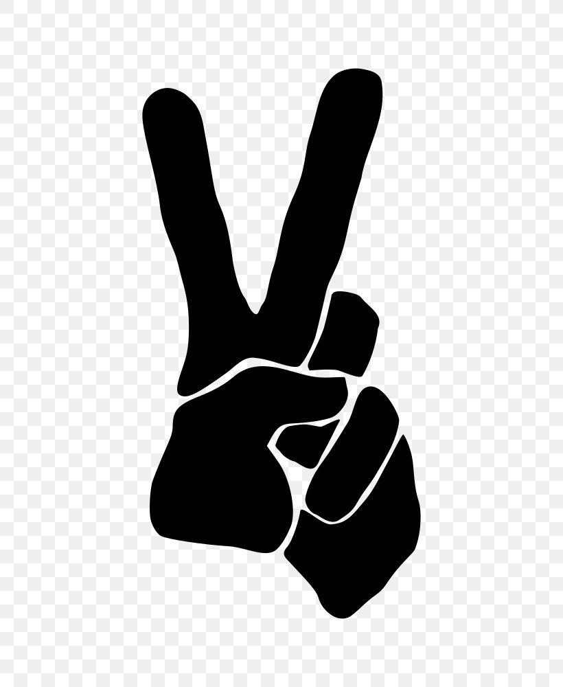 V Sign Peace Symbols Silhouette, PNG, 506x1000px, V Sign, Black, Black And White, Drawing, Finger Download Free