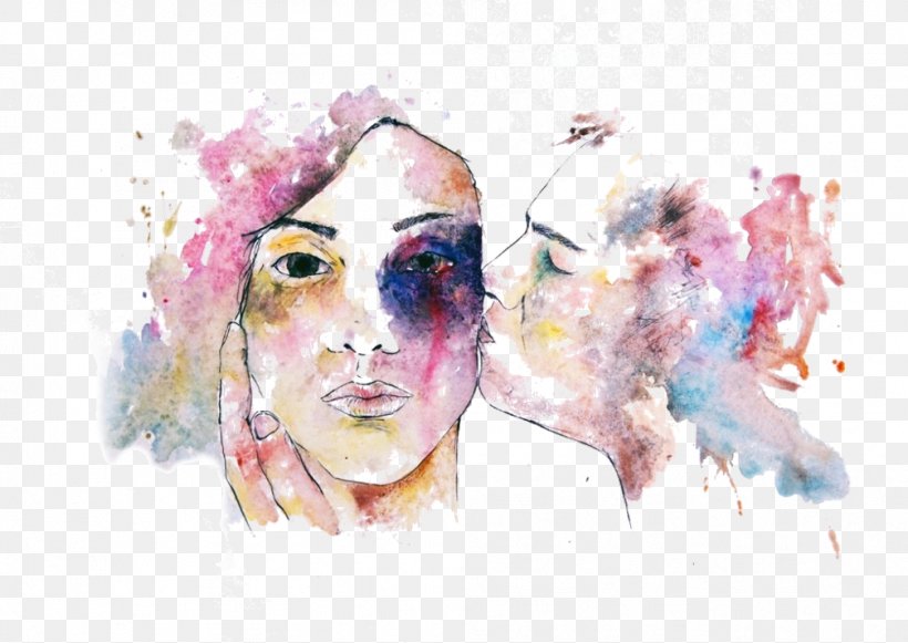 Watercolor Painting Gender Violence Split Violencia & Género, PNG, 1007x714px, Watercolor Painting, Abuse, Art, Domestic Violence, Drawing Download Free