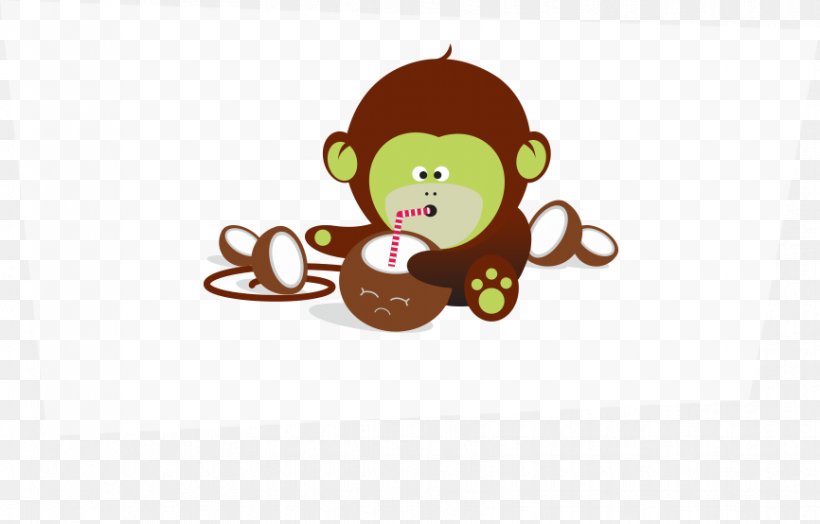 Monkey Primate Desktop Wallpaper Clip Art, PNG, 866x554px, Monkey, Cartoon, Character, Computer, Fictional Character Download Free