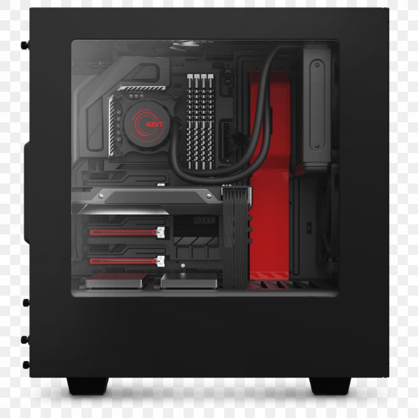 Computer Cases & Housings Power Supply Unit Nzxt ATX Computer Fan, PNG, 900x900px, Computer Cases Housings, Atx, Cable Management, Computer, Computer Case Download Free