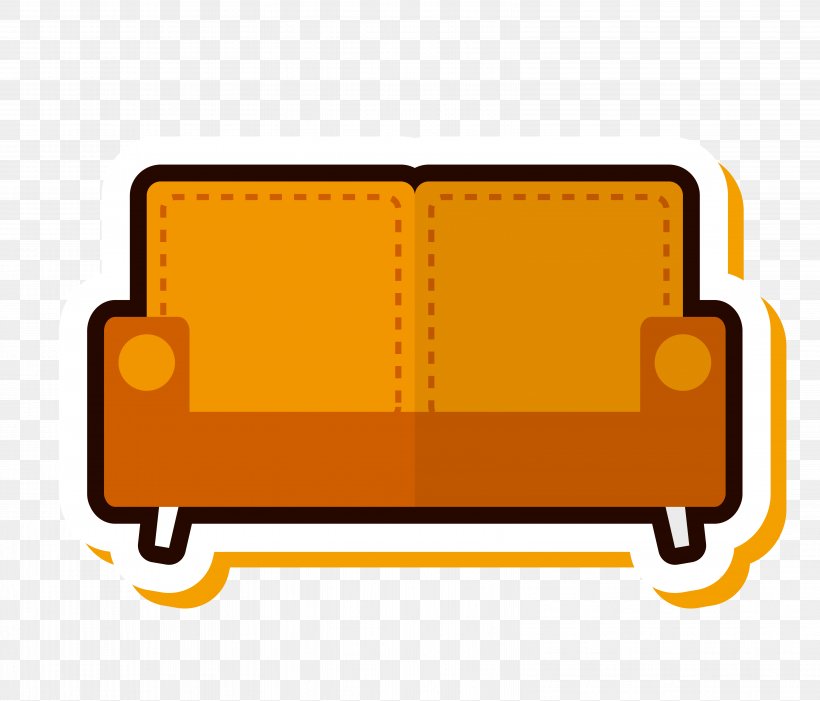 Euclidean Vector Yellow Vecteur, PNG, 6413x5483px, Yellow, Couch, Divan, Furniture, Orange Download Free
