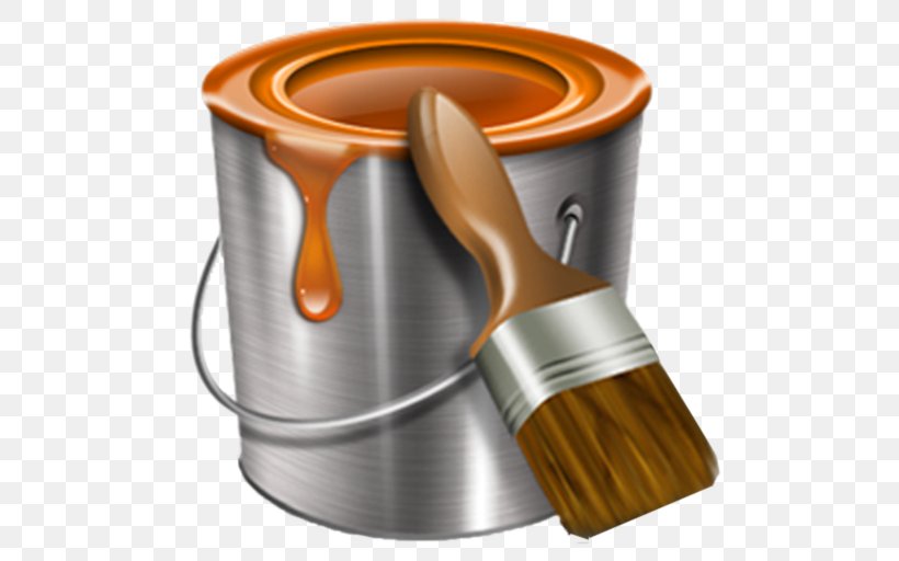 Painting Brush Vector Graphics Bucket, PNG, 512x512px, Painting, Brush, Bucket, Coating, Cup Download Free