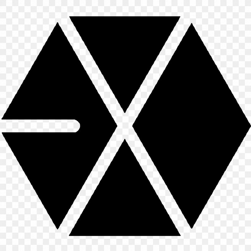 EXO XOXO K-pop Logo T-shirt, PNG, 1800x1800px, Exo, Area, Baekhyun, Black, Black And White Download Free