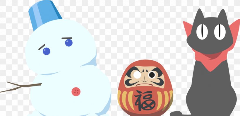 Nichijou Daruma Doll Minimalism Snowman Desktop Wallpaper, PNG, 1286x622px, Nichijou, Cartoon, Computer, Daruma Doll, John Adams Download Free
