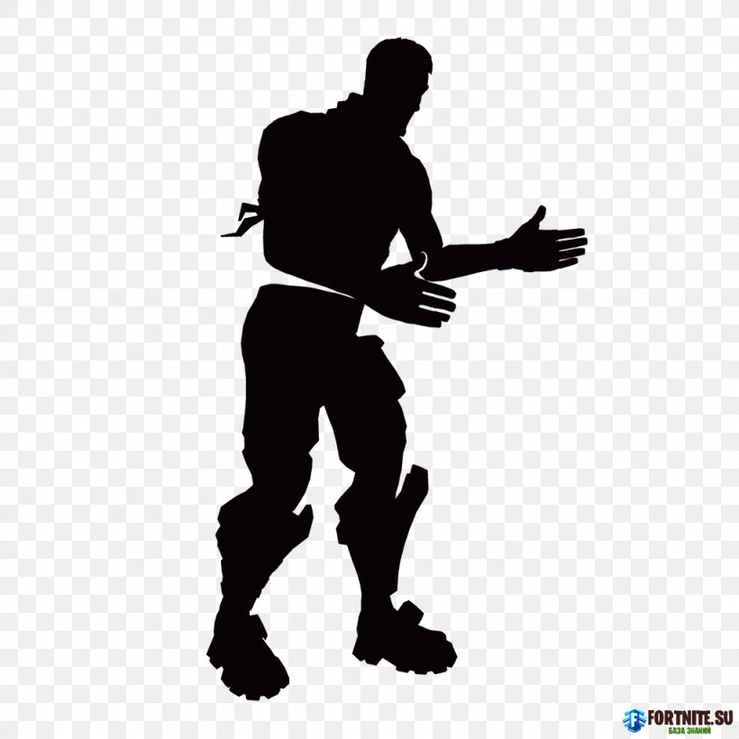 T-shirt Hoodie Fortnite Floss Silhouette, PNG, 1024x1024px, Tshirt, Arm, Battle Royale Game, Black And White, Dance Download Free