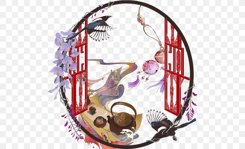 Window Chinoiserie Picture Frame, PNG, 500x500px, Window, Advertising, Chinoiserie, Google Images, Hand Fan Download Free