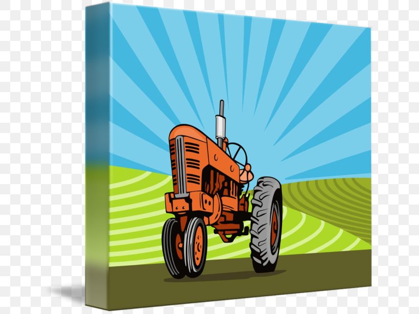 Tractor Love Among The Chickens Motor Vehicle Cartoon, PNG, 650x614px, Tractor, Agricultural Machinery, Brand, Cartoon, Humour Download Free