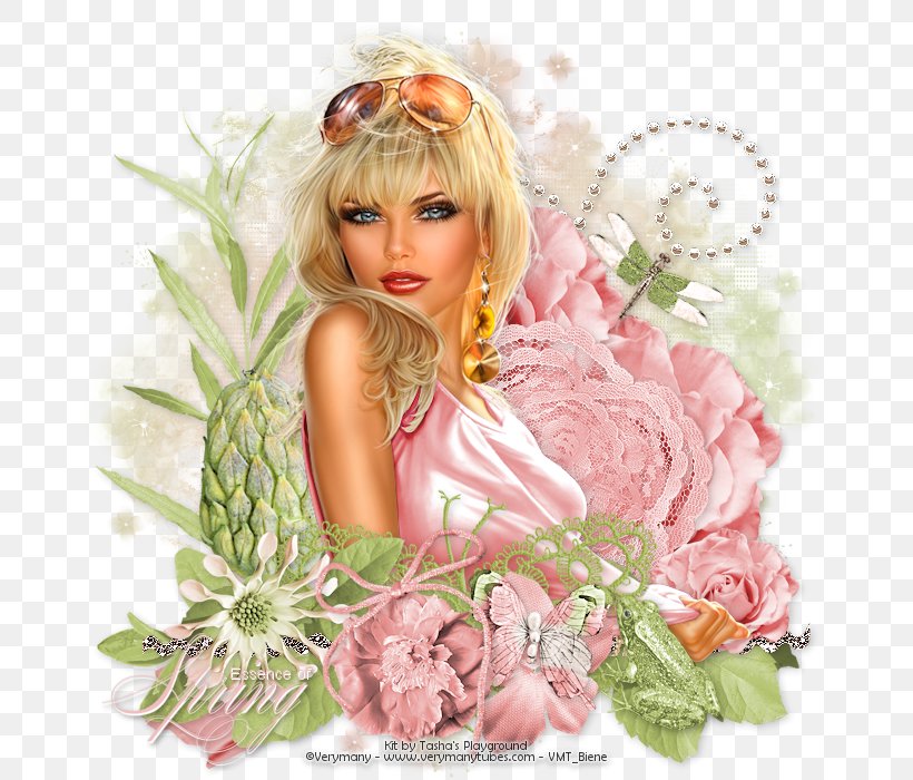 Blond Doll Floral Design, PNG, 700x700px, Watercolor, Cartoon, Flower, Frame, Heart Download Free