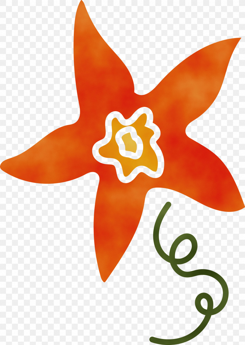 Symbol Orange S.a. Starfish, PNG, 2137x3000px, Watercolor, Orange Sa, Paint, Starfish, Symbol Download Free