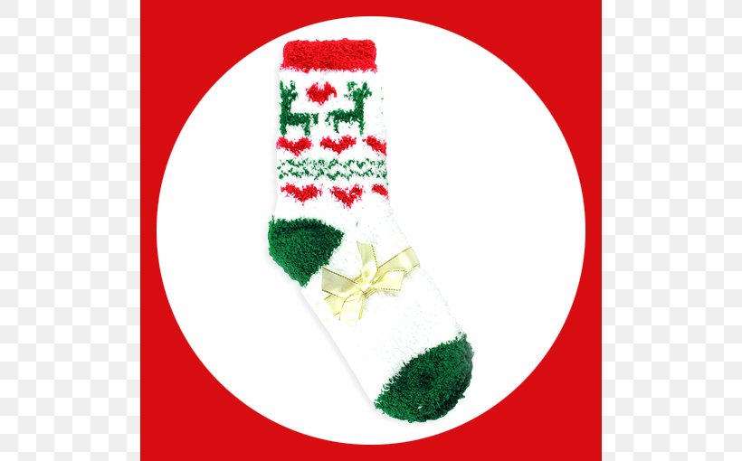 Christmas Ornament Sock Santa Claus Candy Cane Christmas Stocking, PNG, 510x510px, Christmas Ornament, Candy Cane, Christmas, Christmas Decoration, Christmas Gift Download Free