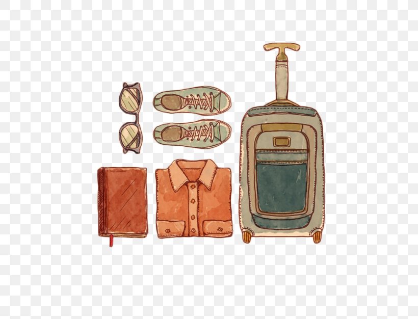 Baggage Travel Watercolor Painting, PNG, 626x626px, Bag, Baggage, Brand, Jpeg Xr, Luggage Bags Download Free
