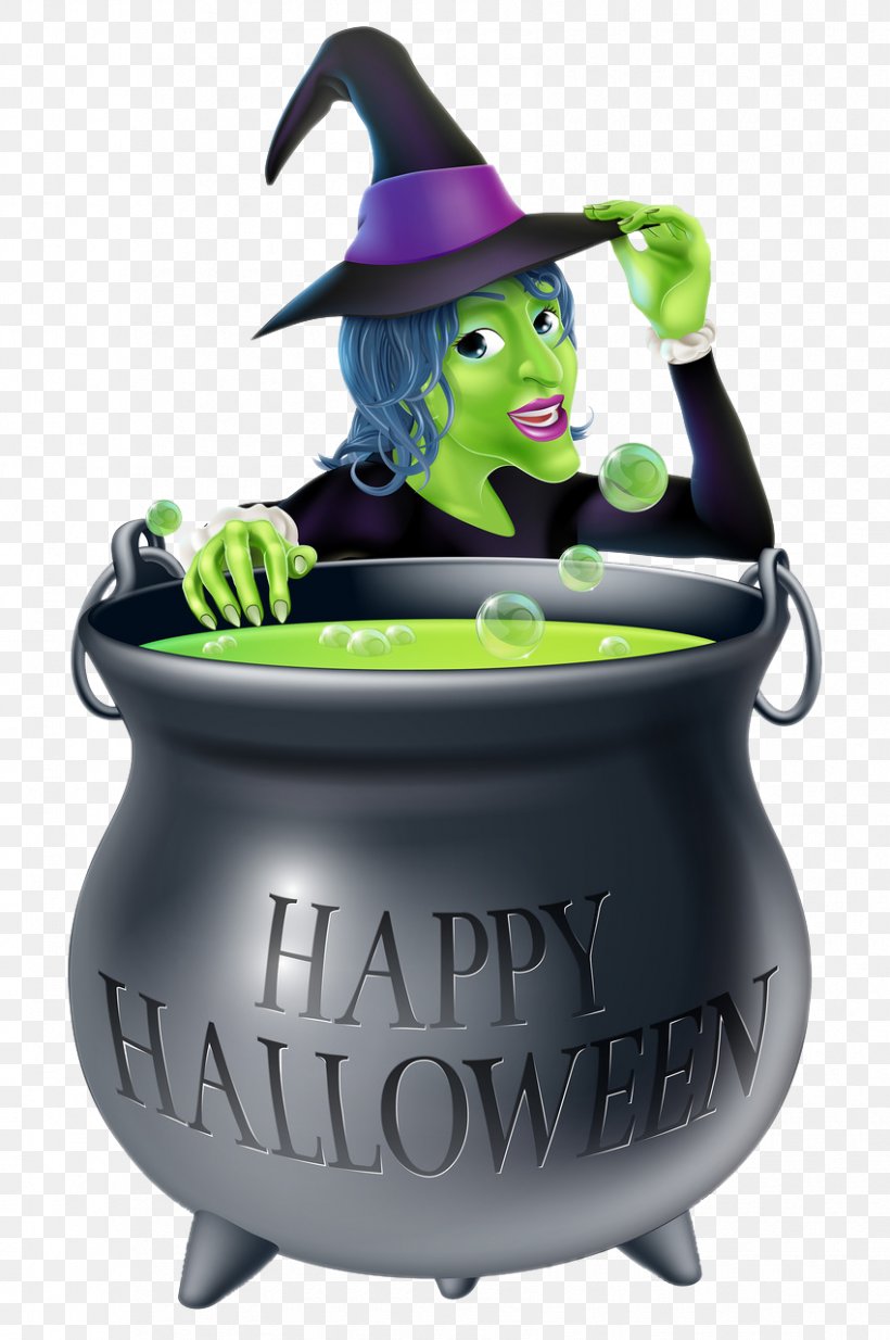 Witch Vector Graphics Halloween Illustration Clip Art, PNG, 850x1280px, Witch, Cauldron, Cookware And Bakeware, Drawing, Green Download Free