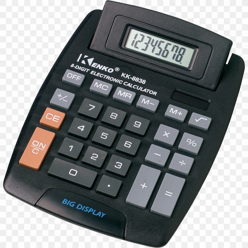 Calculator Mathematics Financial Calculator Icon, PNG, 2000x2000px, Desk Calculators, Calculator, Caller Id, Corded Phone, Desk Download Free