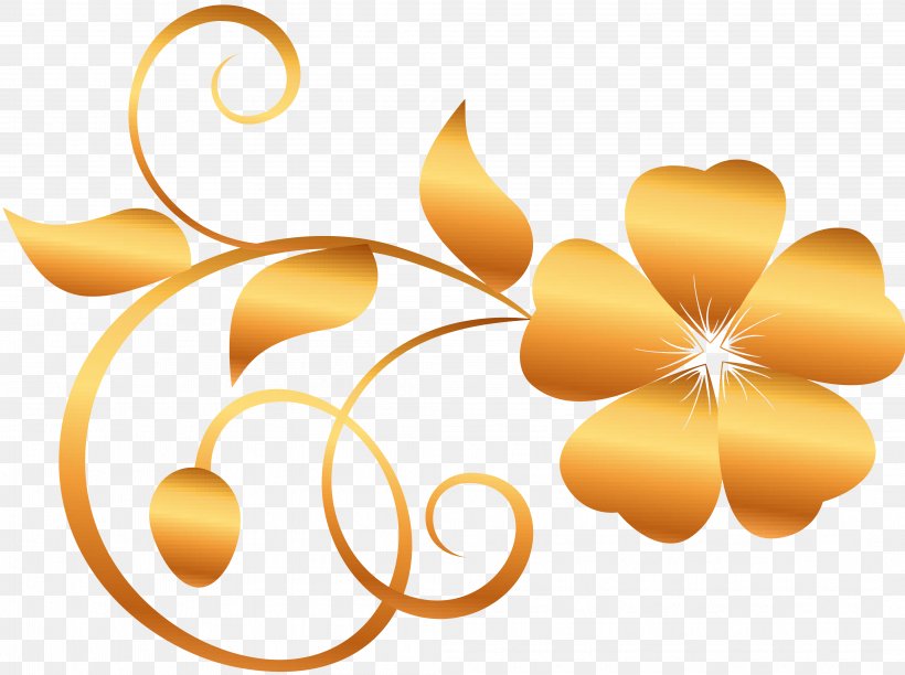 Flower Yellow Clip Art, PNG, 4224x3157px, Flower, Drawing, Fruit, Gold, Golden Flowers Download Free