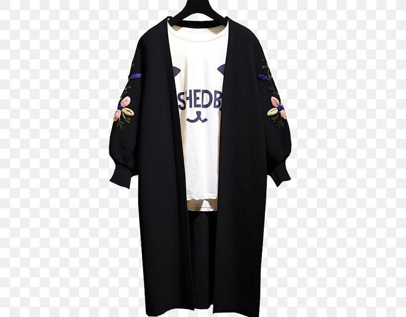 Robe Embroidery Sleeve Windbreaker Coat, PNG, 640x640px, Robe, Abaya, Clothing, Coat, Costume Download Free